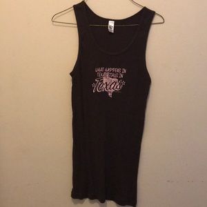 A brown tank top
